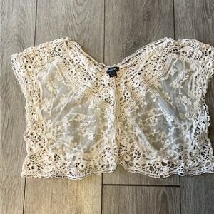 Cute Lace see through crop top! 🌼